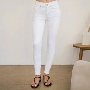 AYR White High-Rise Skinny Jeans